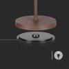 Lampka Biurkowa Nocna V-TAC 1,5W LED Ładowanie Ściemnianie IP54 Brąz, Corten VT-7997 3000K 150lm
