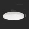Plafon V-TAC 18W LED Okrągły 25cm Natynkowy IP44 Biały VT-8618 6500K 1830lm