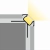 Profil LED UNI-TILE12 270st C 2m anodowany