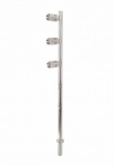 LAMPKA LED DO GABLOT SŁUPEK 3X 6K SREBRNA 3X1W
