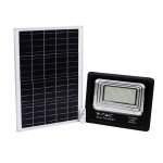 Projektor LED Solarny V-TAC 50W Czarny IP65, Pilot, Timer VT-300W 4000K 4200lm