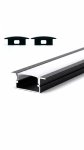 Profil LP-B wpuszczany czarny 2m kpl. klosz zaślepki uchwyty 