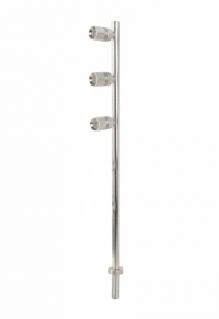 LAMPKA LED DO GABLOT SŁUPEK 3X 6K SREBRNA 3X1W 