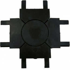 Łącznik krzyżówy do szynoprzewodu magnetycznego 1F natynkowego Ultra Slim czarny