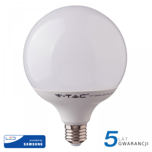 Żarówka LED V-TAC SAMSUNG CHIP 18W E27 Kula Glob G120 VT-288 3000K 2000lm 5 Lat Gwarancji
