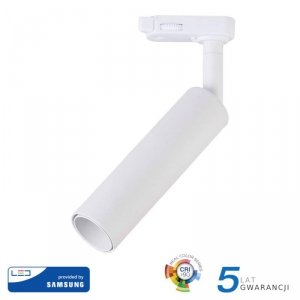 Oprawa 20W LED V-TAC Track Light SAMSUNG CHIP CRI90+ Biała VT-420 5000K 1600lm 5 Lat Gwarancji