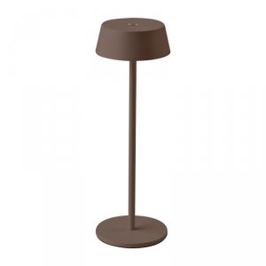 Lampka stołowa nocna V-TAC 2W LED 32,5cm ładowanie ściemnianie IP54 brąz corten VT-7562 3000K 200lm