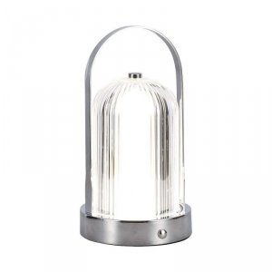 Lampka stołowa nocna V-TAC 1W LED 22cm ładowanie USB ściemnianie chrom VT-1057 3000K-6000K 55lm