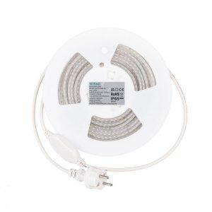 Taśma LED 230V V-TAC RĘKAW IP65 120LED/m 10,5W/m Rolka 10mb VT-2835 121-10M 4000K 1000lm