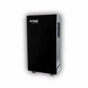 Magazyn Bank Energii V-TAC Czarny Szklany Front 14.33kWh 280Ah/51.2V 10240Wh LiFePO4 BMS VT-14336B 10 Lat Gwarancji