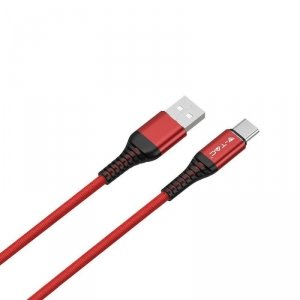 Przewód USB V-TAC Typ C 1M Czerwony Seria Złota VT-5352 2 Lata Gwarancji