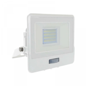 Projektor LED V-TAC 20W SAMSUNG CHIP Czujnik Ruchu Biały Z MUFĄ VT-128S 6500K 1510lm 5 Lat Gwarancji