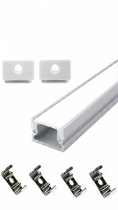 Profil LP-S SLIM ANODOWANY 2m kpl. klosz zaślepki uchwyty 