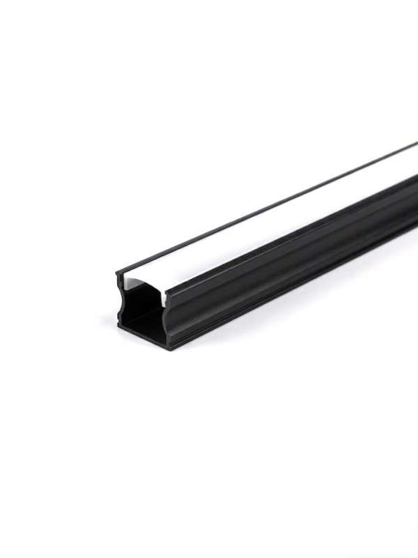  Profil LP-Y czarny prosty głęboki 2m kpl. klosz zaślepki uchwyty