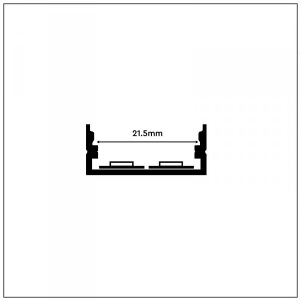 Profil do LED zestaw, ALU anodowany na dwie taśmy 215mm V-TAC 2mb klosz mleczny 23,5x10mm VT-8108