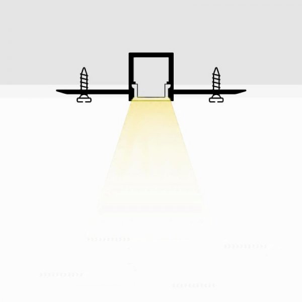 Profil do LED zestaw, ALU anodowany do gipsowania 95mm V-TAC 2mb klosz mleczny 12,5x10mm VT-8102