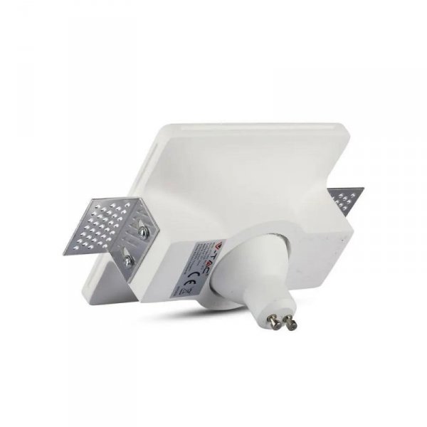 Oczko V-TAC GIPS GU10 Wpuszczane Okrągłe 120x120 Białe VT-714