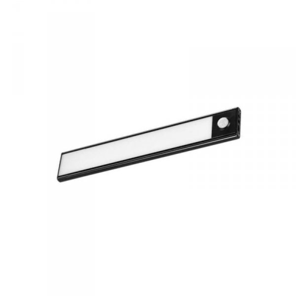 Oprawa podszafkowa V-TAC 1,5W LED czarna czujnik ruchu ładowanie USB 30cm VT-8141 3000K 110lm