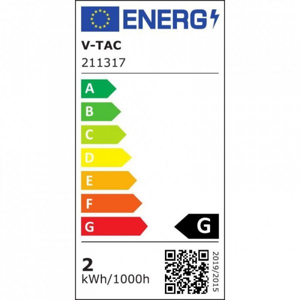 Oprawa schodowa 2W LED V-TAC czarna okrągła 230V IP65 VT-1142 3000K 80lm