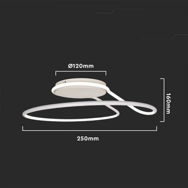 Oprawa Sufitowa V-TAC 24W LED Biała 250x160mm VT-7784 4000K 2560lm