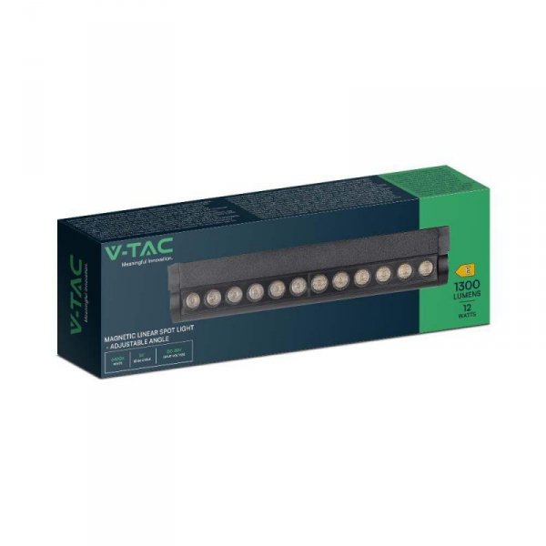 Oprawa Projektor Szynosystem Magnetyczny 48V V-TAC 12W LED 34st VT-42012 4000K 1300lm 3 Lata Gwarancji