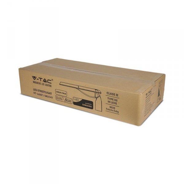 Oprawa Uliczna LED V-TAC SAMSUNG CHIP 160W 302Z+ Class II Type 3M 0-10V VT-160ST 4000K 20800lm 5 Lat Gwarancji