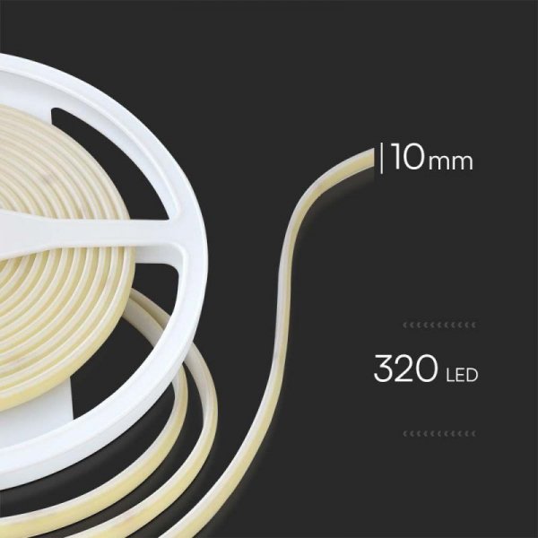 Taśma LED V-TAC Bezpunktowa COB 320LED 24V IP67 10W/m VT-COB 320 Kolor Niebieski