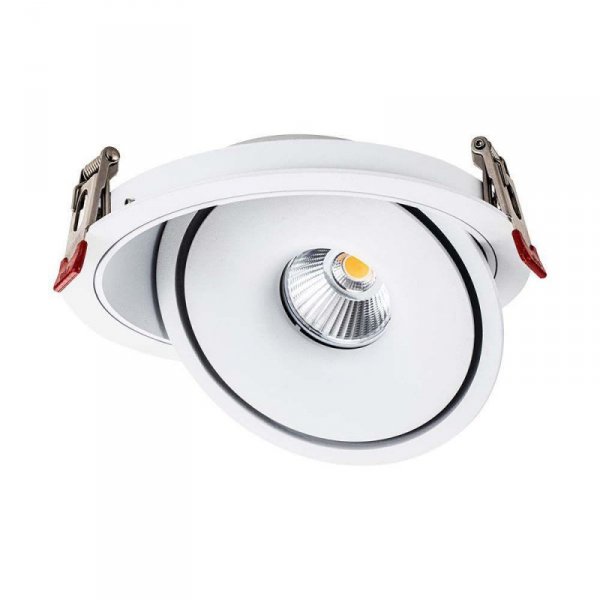 Oprawa V-TAC LED Uchylny Downlight 20W LED COB CRI90+ CCT Biała VT-2520 3000K-4000K-6400K 1408lm