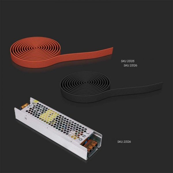 Oprawa Projektor Szynosystem Taśmowy 48V V-TAC 12W LED 120st Czarna VT-41112 3000K 800lm 3 Lata Gwarancji