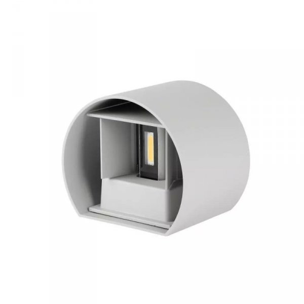 Oprawa Ścienna 6W V-TAC Góra Dół Regulowana Szary Okrągły IP65 Bridgelux VT-756 4000K 700lm