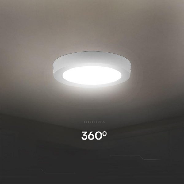 Panel Natynkowy V-TAC 12W LED SAMSUNG CHIP Okrągły 167x30mm VT-60012RD-S 3000K 1200lm 5 Lat Gwarancji
