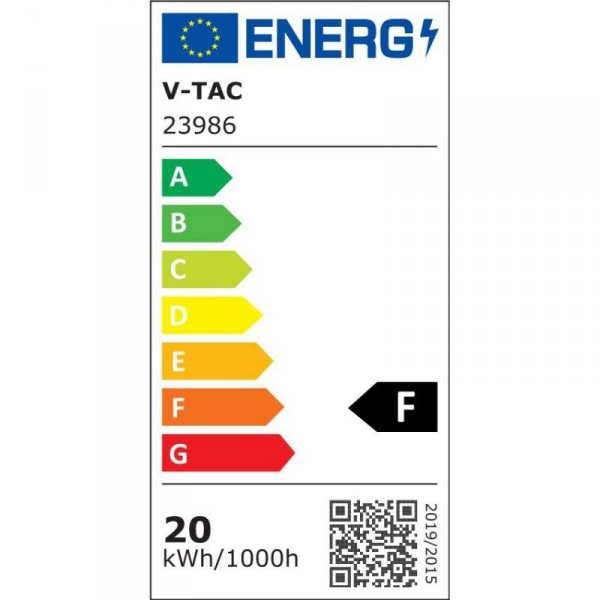 Naświetlacz LED V-TAC 20W LED SMD czarny VT-44022 6500K 1510lm