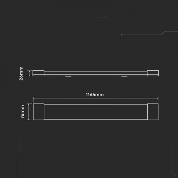 Oprawa V-TAC 40W LED belka liniowa natynkowa 120cm 110Lm/W VT-8340 3000K 4300lm 3 lata gwarancji