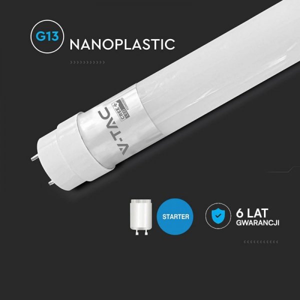 Tuba świetlówka LED T8 V-TAC CREE CHIP 150cm 20W G13 nano plastic 100Lm/W VT-151 3000K 2100lm 6 lat gwarancji