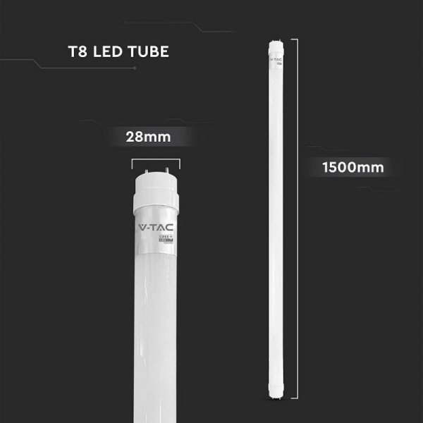 Tuba świetlówka LED T8 V-TAC CREE CHIP 150cm 20W G13 nano plastic 100Lm/W VT-151 3000K 2100lm 6 lat gwarancji
