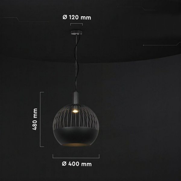 Oprawa zwieszana V-TAC GU10 400x480mm czarny matowy VT-89014 3 lata gwarancji