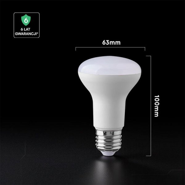 Żarówka LED V-TAC CREE CHIP 8,5W E27 R63 VT-263 4000K 806lm 6 lat gwarancji