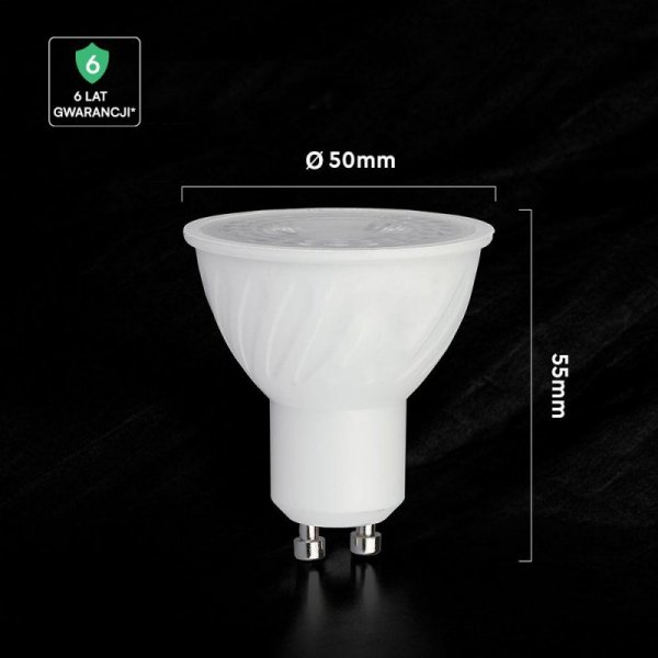 Żarówka LED V-TAC CREE CHIP 6W GU10 110st VT-247 6500K 445lm 6 lat gwarancji