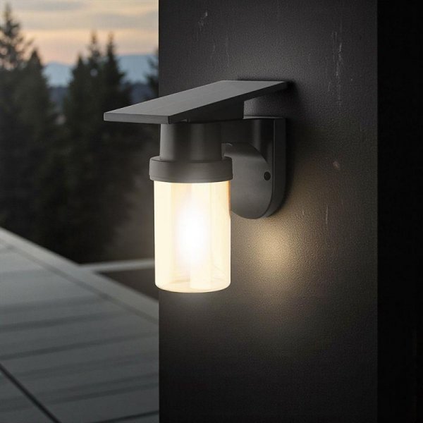 Oprawa kinkiet ścienny solarny V-TAC 0.9W LED zmiana barwy CCT IP54 pilot VT-11148CCT 3000K, 4000K, 5000K 120lm 3 lata gwarancji