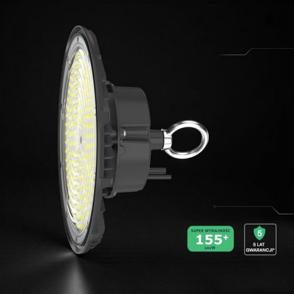 Oprawa V-TAC LED UFO high bay IP65 ALU 155Lm/W 150W 90st VT-91152 4000K 23250lm 5 lat gwarancji