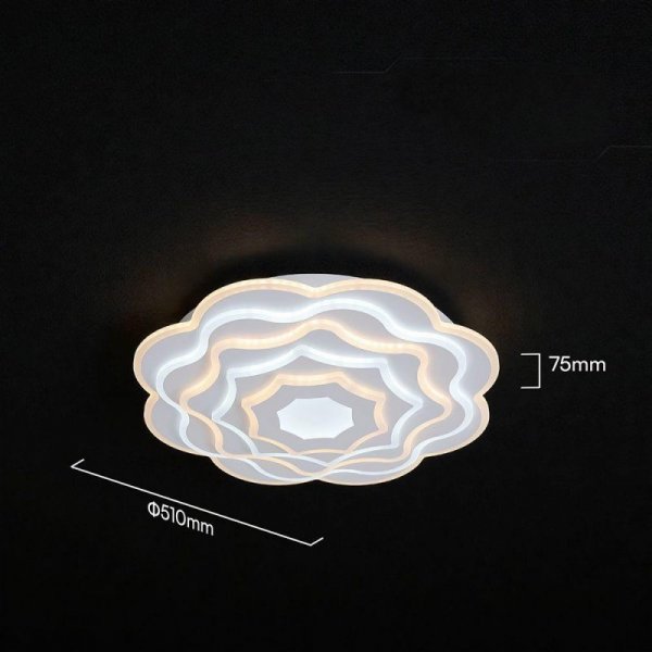 Oprawa sufitowa V-TAC 100W LED 51cm ściemnialna biała pilot CCT VT-84050 3000K-6500K 8000lm