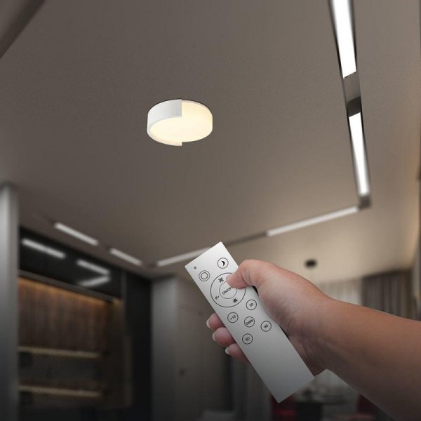 Oprawa sufitowa plafoniera V-TAC 63W LED 55cm 3w1 ściemnialna biała BT pilot CCT VT-84036 3000K-4000K-6000K 7200lm