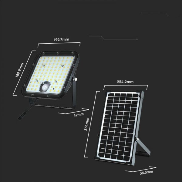 Naświetlacz LED solarny V-TAC 30W pilot auto timer czujnik ruchu IP65 CCT VT-432CCT 4000K-6000K 4800lm 3 lata gwarancji