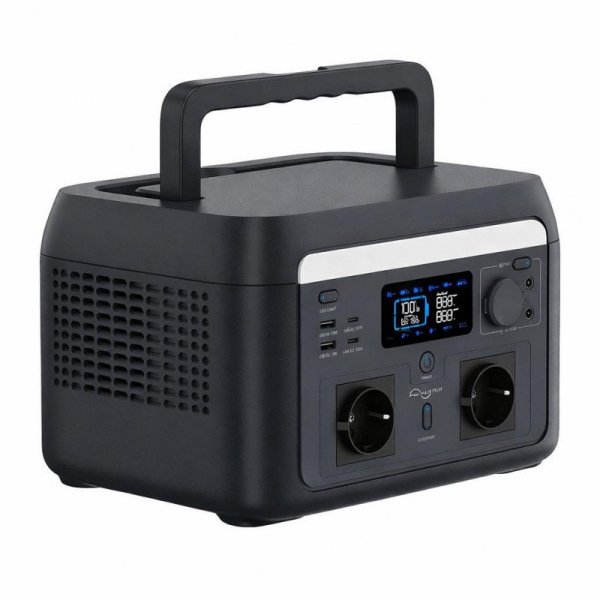 Przenośny magazyn energii, stacja zasilania, powerbank V-TAC 600W 512Wh LiFePO4 UPS WiFi SR0KW6L-SG1-EU