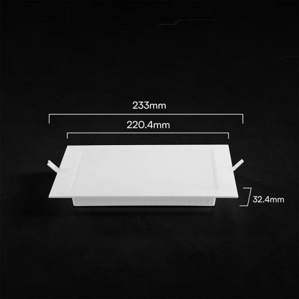 Panel wpuszczany downlight V-TAC 18W LED CREE CHIP kwadrat 220x220mm VT-61018CCT 3000K-4000K-6500K 1980lm 6 lat gwarancji