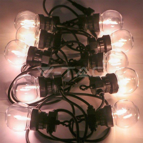 Girlanda Ogrodowa V-TAC (sznur) 6W LED 5 metrów 10 żarówek 0,4W Filament VT-71510 3000K 350lm