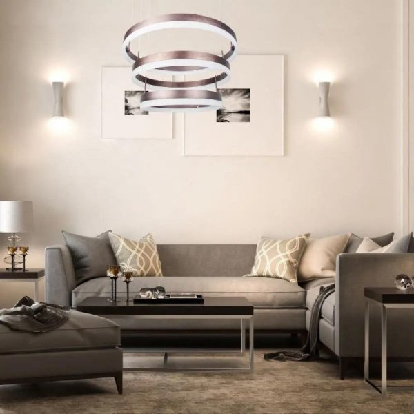 Oprawa Zwieszana LED V-TAC 82W Soft Light Chandelier Ściemnianie Kawowy VT-82-3 3000K 6500lm 3 Lata Gwarancji
