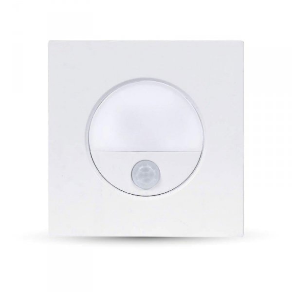 Oprawa Schodowa 3W LED V-TAC Biała Czujnik Ruchu 230V VT-8035 4000K 100lm