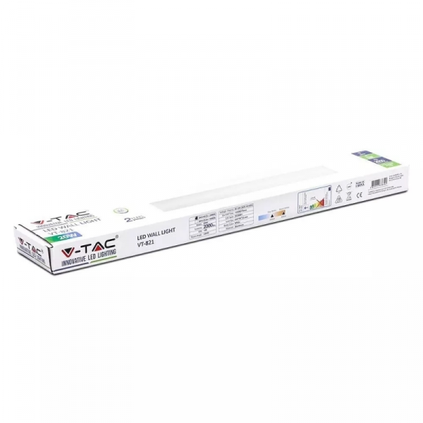 Kinkiet Ścienny V-TAC 20W LED Biały IP44 VT-821 3000K 2000lm
