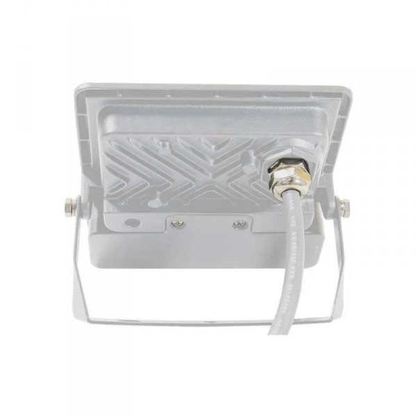 Projektor LED V-TAC 10W SAMSUNG CHIP czujnik ruchu biały przewód 1M VT-118S 6400K 735lm 5 lat gwarancji